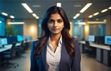 Professional woman in office